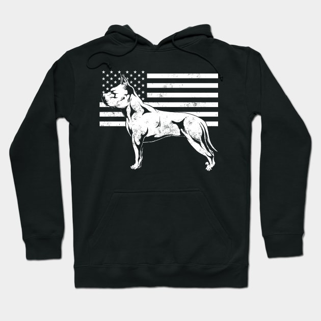 USA American Pitbull Hoodie by Black Tee Inc